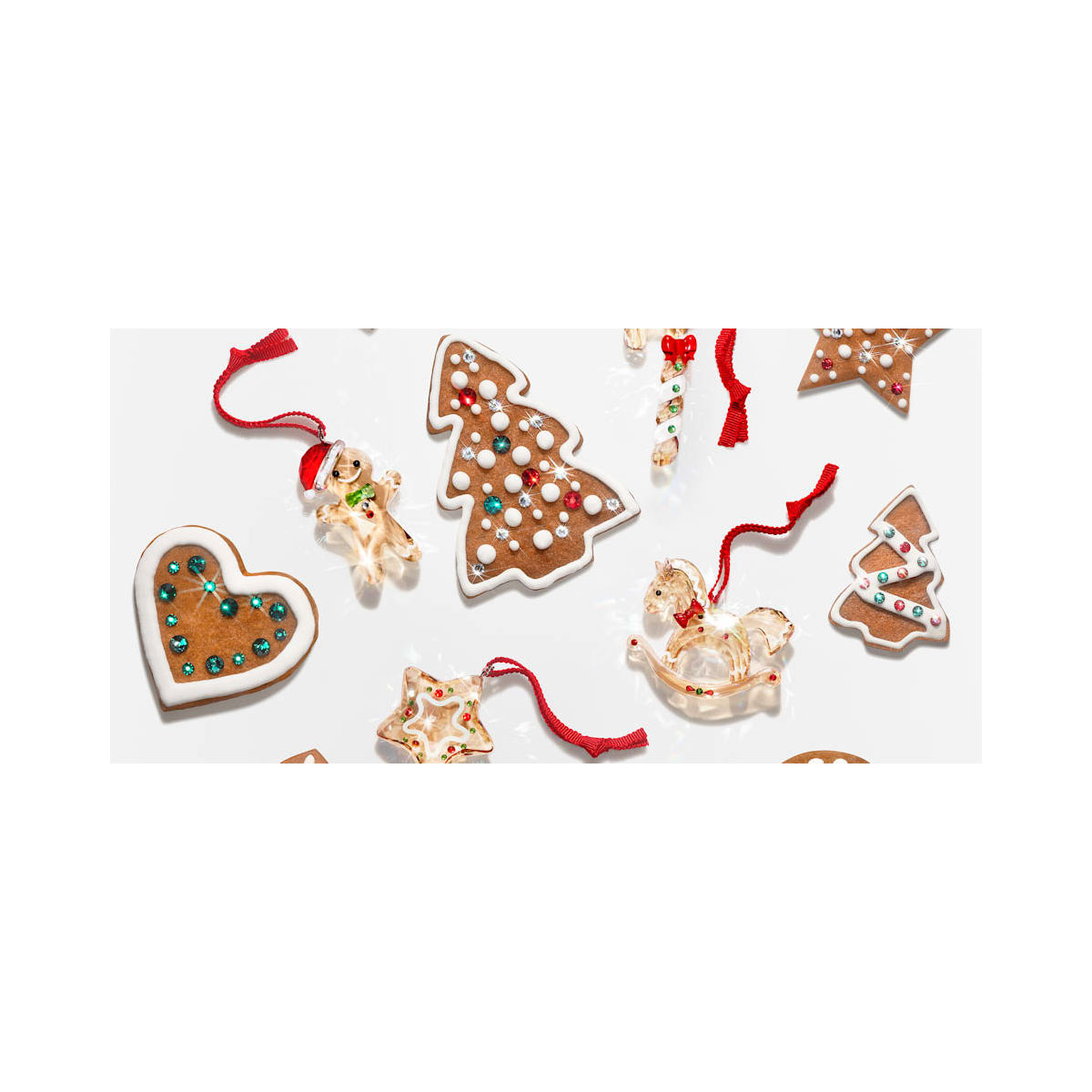 Swarovski 2024 Gingerbread Candy Cane Ornament